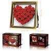 Non-Toxic 1871Pcs Heart Shaped Rose Building Blocks Po Frame Rose Model Bricks Desktop Ornament Children'S Toy Romantic Holiday Gift
