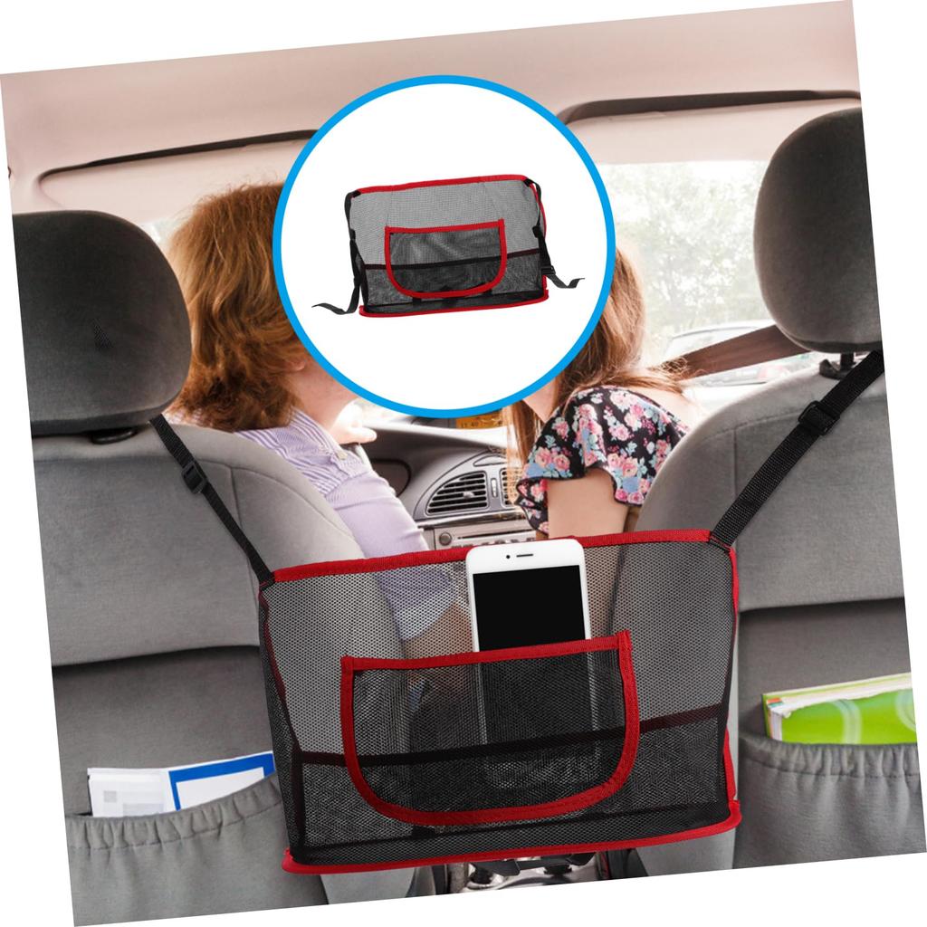 Anneome Mesh Storage Cargo Net Seat Organizer Car Wallet Net Car Wallet Purse Mesh Handbag Mesh Net