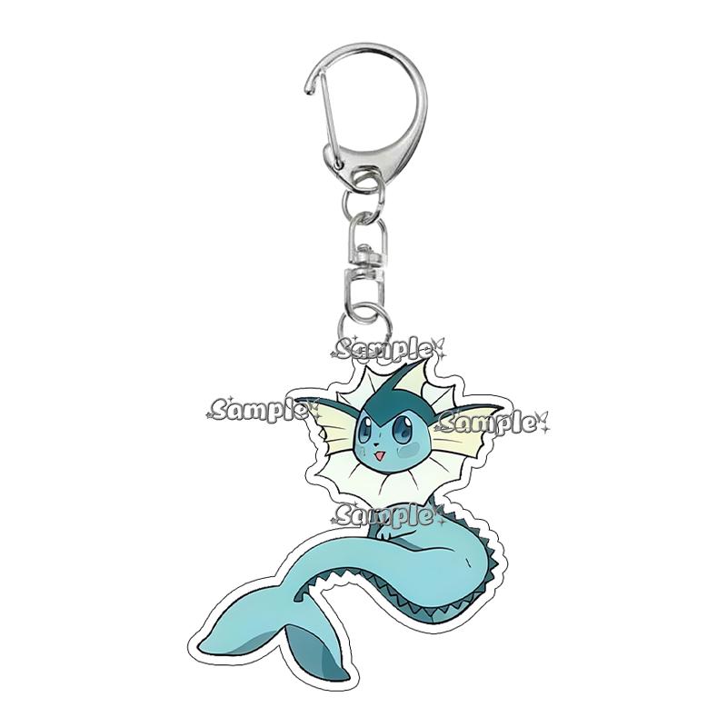 PKM Umbreon Jolteon Glaceon Vaporeon Eevee Anime Cartoon Accessory Acrylic Keychain Backpack Decoration Charm Pendant Gifts Toys