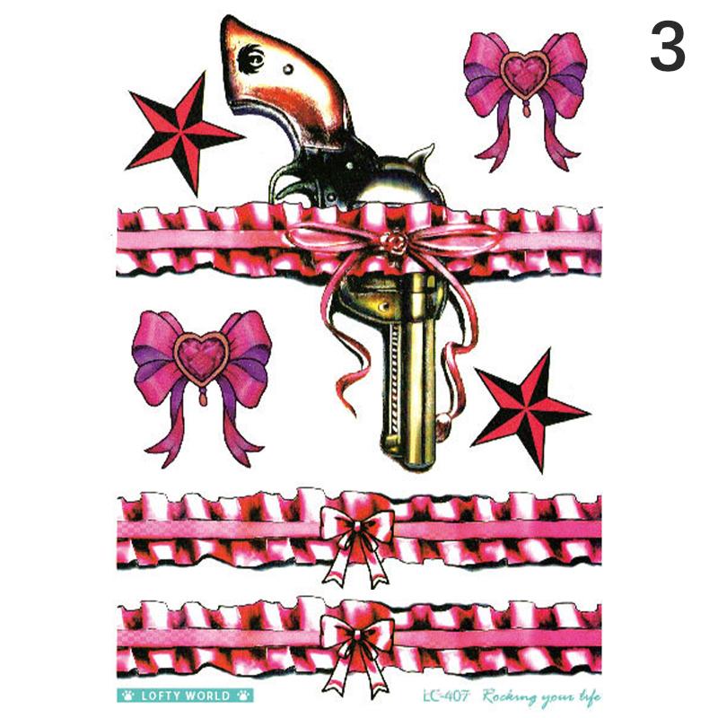 1 Sheet Waterproof Temporary Tattoo Sticker Arm Leg Body Art Sticker For Woman