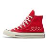 1970s Chuck Taylor All Star Monogram Print Comfortable & Stylish High Top Canvas Unisex Red & White