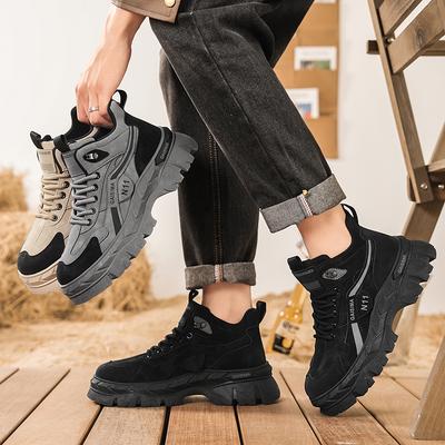 Nueva moda Otoño e Invierno Botas altas Martin para hombres Estudiantes Hombres Niños Tendencias Zapatos de trabajo de suela suave Protección laboral Zapatillas Martin