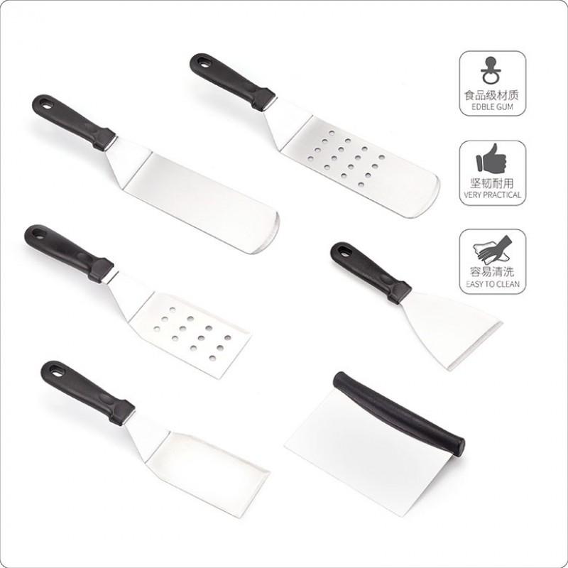 Stainless Steel Grill Set Outdoor BBQ Steak Turner Pancake Flipper Fish Spatula Multi-Use Kitchen Tools