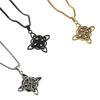 Classical Crucifix Necklace Alloy Chain Irish Necklace Traditional Chinese Style Detail Sweater Chain For Trendy Boys