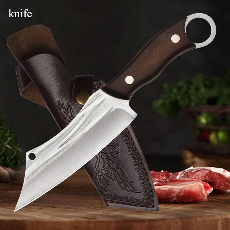 Mongolian Hand Meat Knife Small Chef Knife Eating Lamb Chops Special Knife Stainless Steel Household Fruit Knife