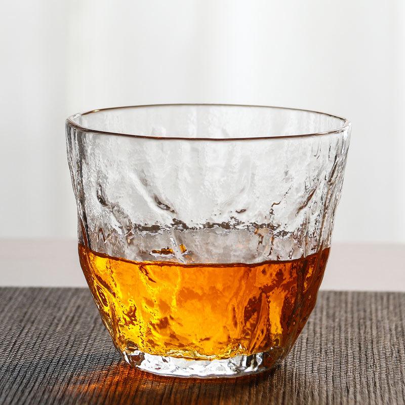 Japanese Ripple Glass Cup Mug for Tea Glasses for Drinks Whisky Coffee Korea Drinkware Kitchen Dining Bar Home Garden