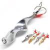 1PC Trolling Spinning Spiral Long Cast Spoons Fishing Lure Spinner 7g10g14g21g28g Screw Rotation Metal Jigbait Red Hear Sequins