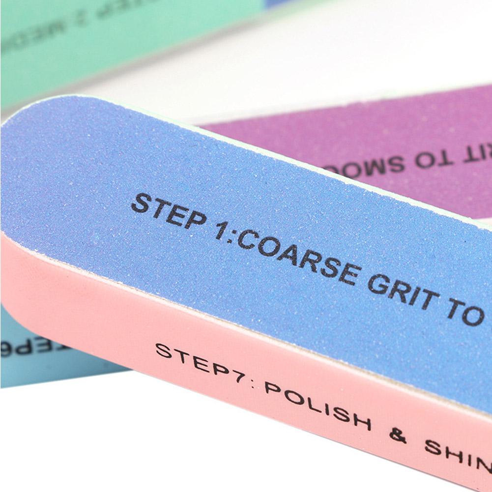 Colorful Multiple Side Nail Art Manicure Pedicure Tool Sanding Sponge Files Buffer Polisher