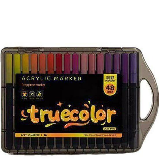 True Color Stackable Soft Tip Acrylic Marker – Non-Bleeding, Washable, Watercolor Pen for Art & Graffiti.
