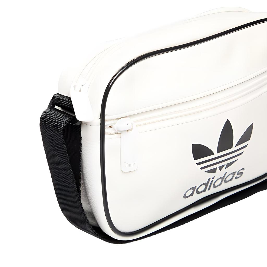 New Adidas Polyurethane Shoulder Bag Crossbody Bag Mini Unisex White & Black JI9445