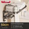 Gunmetal Gray Punch-Free Wall-Mounted Bathroom Towel and Toilet Storage Rack