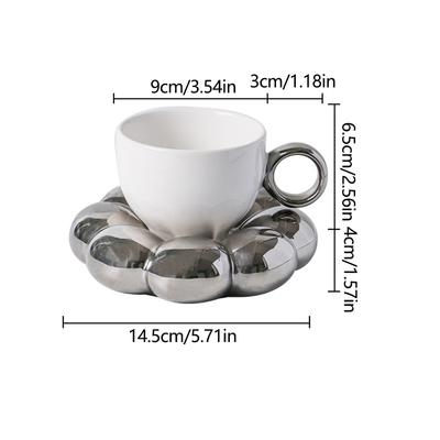 200ml Moderne Wohnzimmer Keramik Becher Wolke Dekorative Platte Kaffee Tasse Set Keramik Tasse
