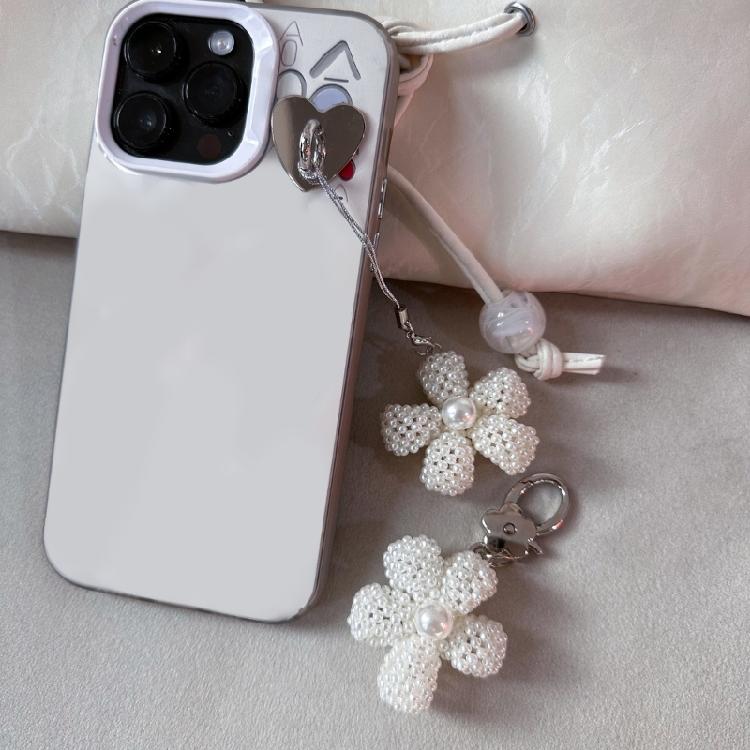 Delicate Pearls Flower Handphone Pendant/Keychain Lightweight Key Holder Mobile Phone Decoration Handbag Charm