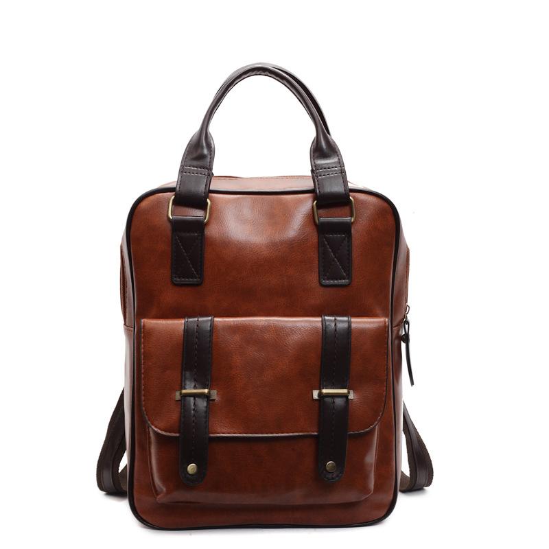 New Korean Style Popular and Fashionable Solid Color Student Schoolbag Casual Backpack