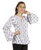 Moomaya Printed Top Full Sleeve Pleated Rayon Kurta Short Tunic Summer Blouse For