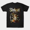 Aasia suurus Puuvillane Unisex T-särk Trükitud T-särk Slipknot T-särk Lõikamata trükk Tavaline lõige