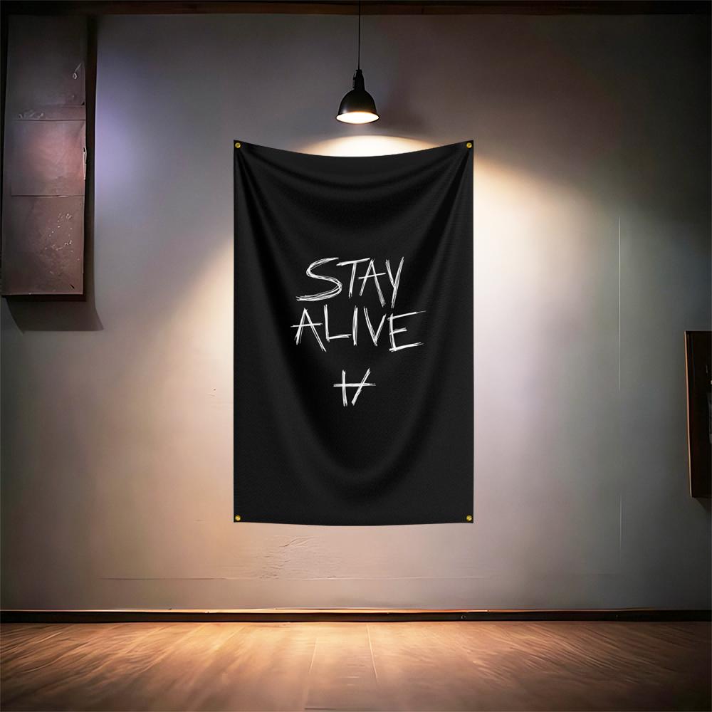 Rock Music Flag 3x5ft For Twenty One Pilots Fans Banner Hd Print Brass Grommet Garage Bedroom Living Room Dorm Wall Decor Tapest