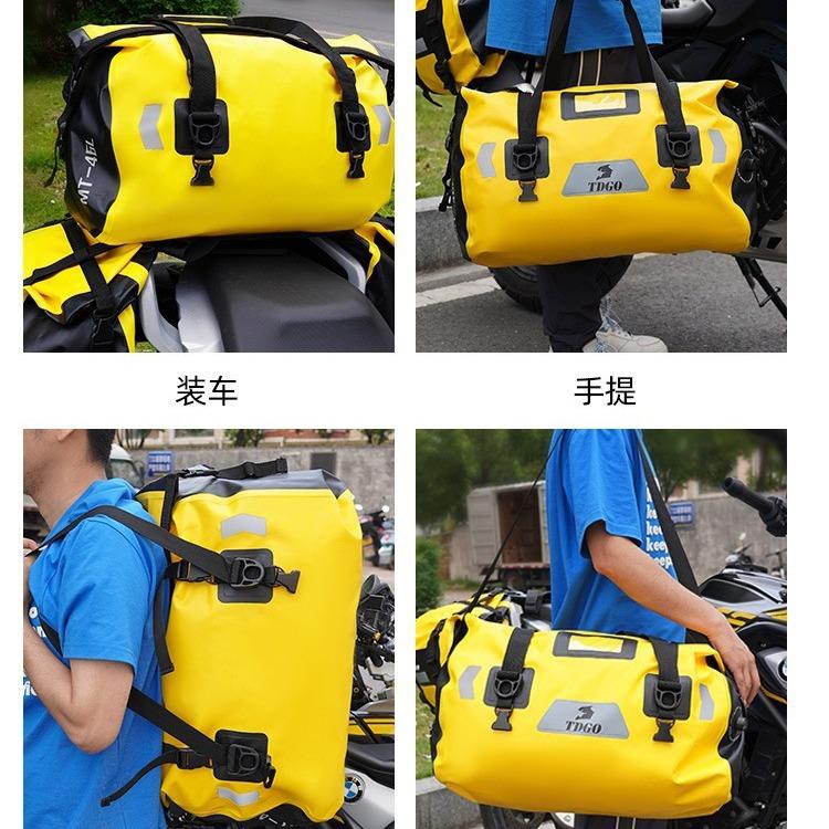 Waterproof Motorcycle Tail Bag, Knight Touring Luggage Rear Seat Pack Side Pannier Dry Bag for Long Rides