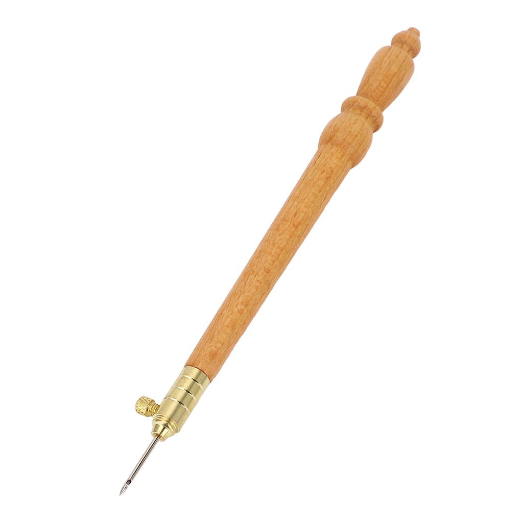 Embroidery Crochet Hook Wooden Non Slip Tambour Hook with 0.8 1 1.2mm Needles for Sewing Beading