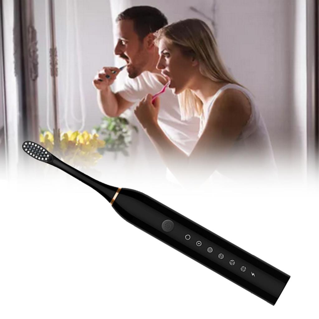 Electric Toothbrush 6 Speeds USB Rechargeable Waterproof Electric Toothbrush with 4 Brush Heads for