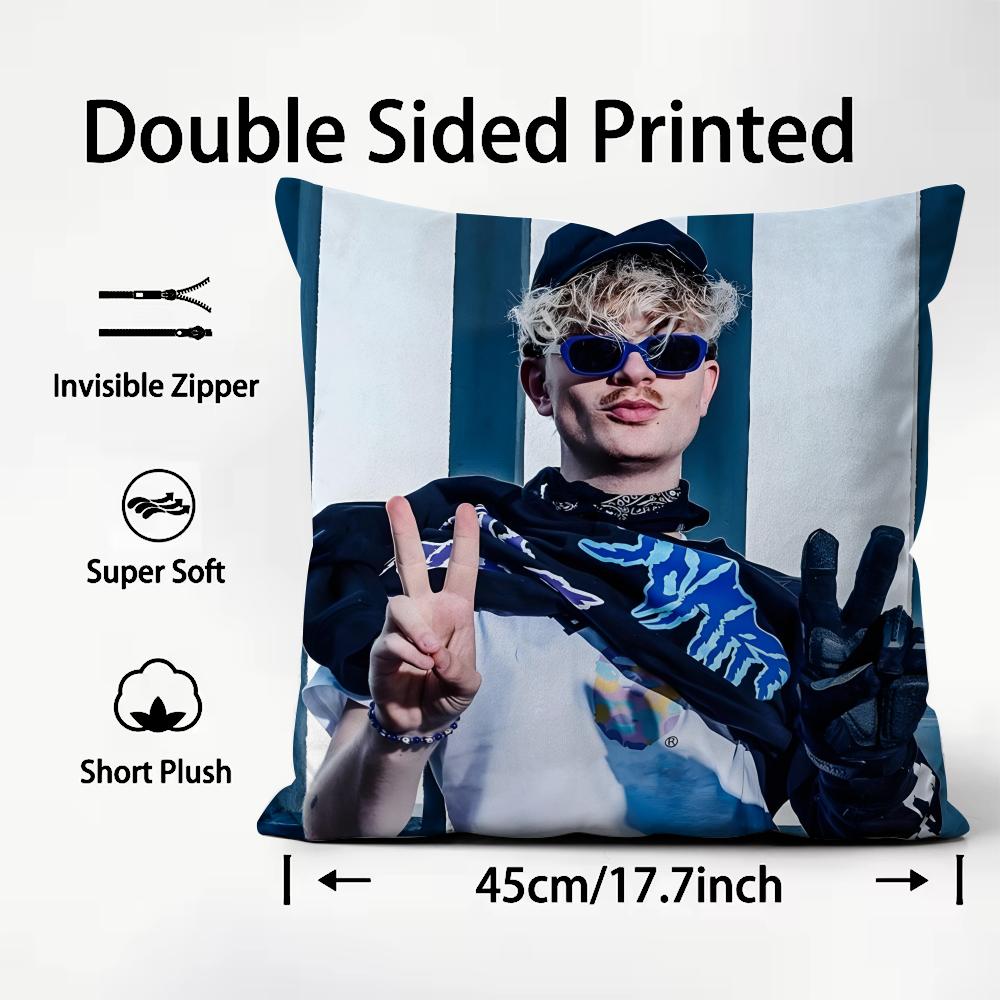 

JJoost KleinN Rapper Cushion Cover Plush Fabric Soft DoubleSided Printed Sofa Warm Winter Home Child Gift Pillow Case 30x30cm