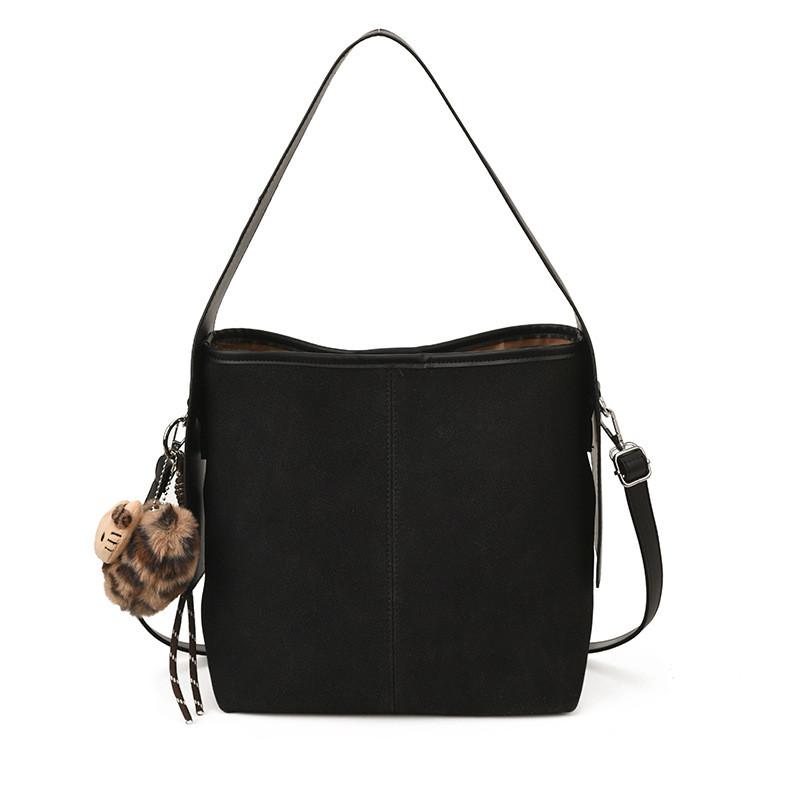 IELGY Ladies Tote Crossbody Bag - Retro Frosted Autumn/Winter Commuter Style No Pendant