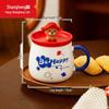 Shangheng Peruvian Little Bear Cartoon Ceramic Mug with Lid