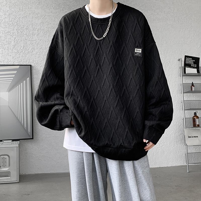 

Свитшоты для мужчин Весна и осень Новые модные мужские свитшоты с круглым вырезом Повседневные свободные молодежные низы рубашки топы 5XL