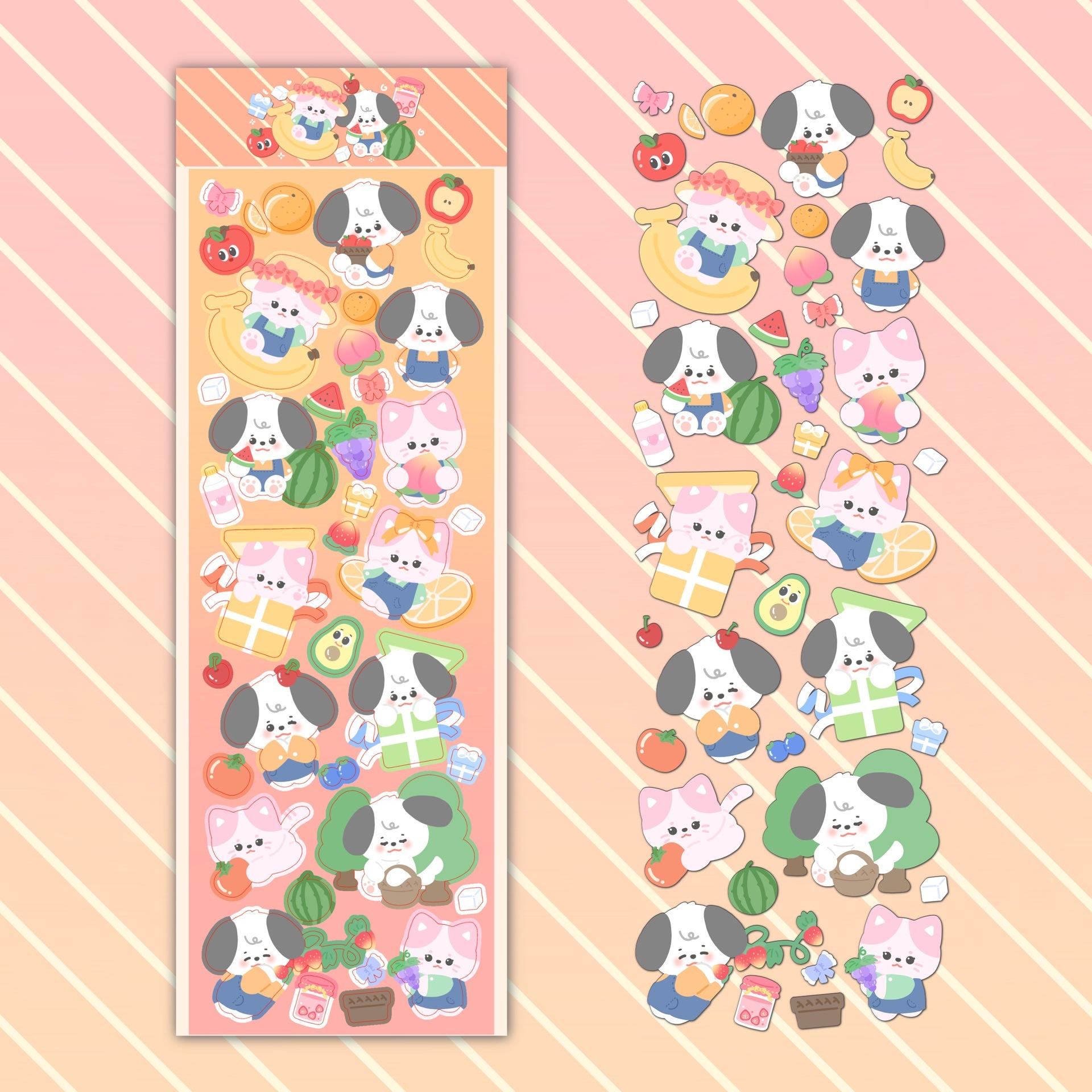 Корейская популярная лазерная наклейка с изображением кошки и щенка Gooka — фото 6