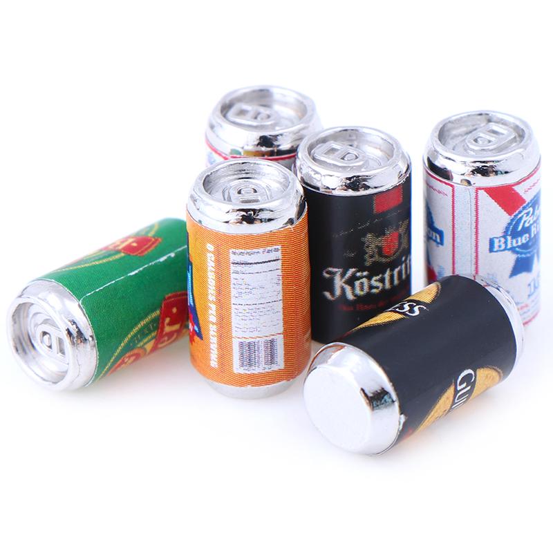 Creative Diy Accessories Doll House Food Play Mini Beer Can Bar Beach Scene Model
