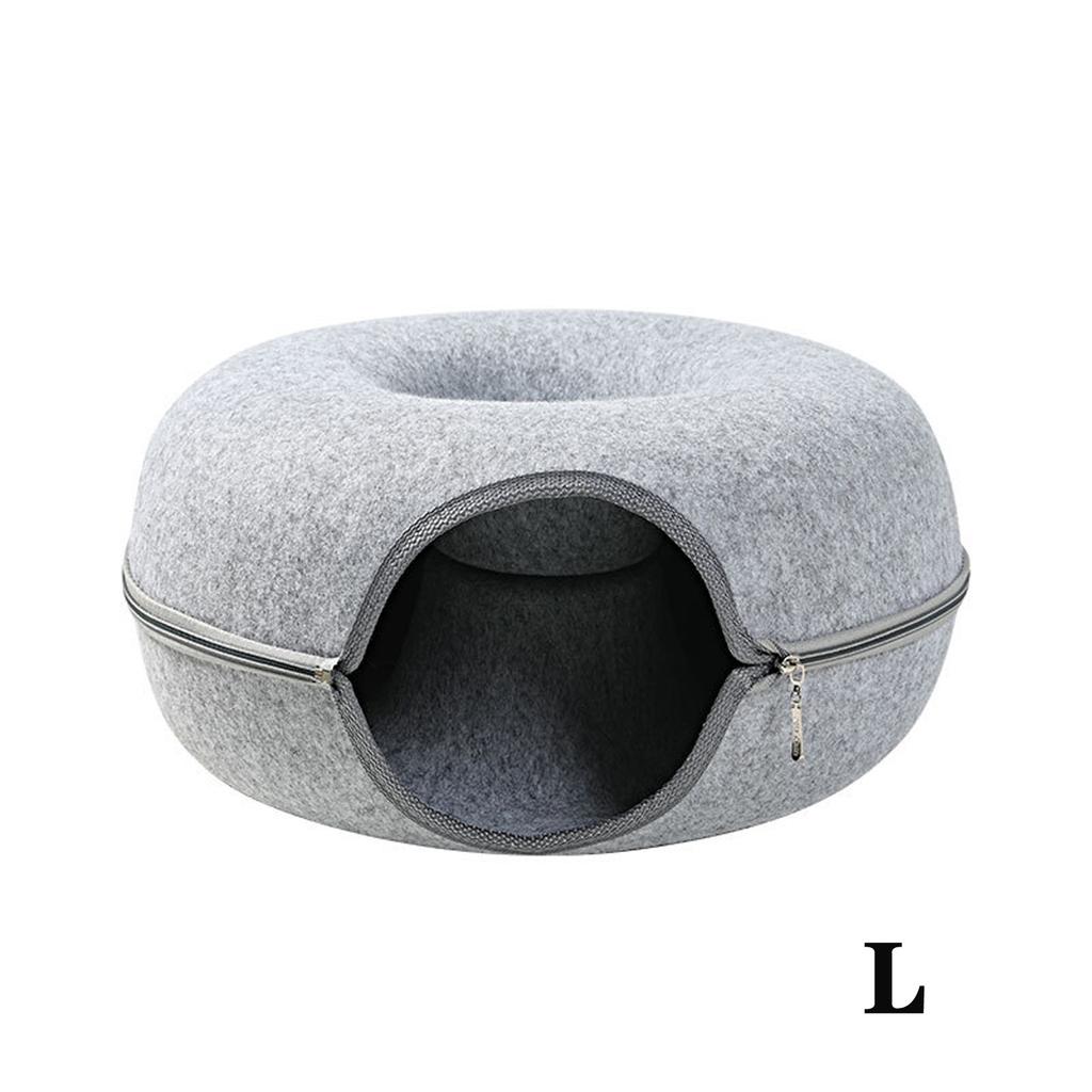 Cats Tunnel Bed Natural Pet Cave Round Detachable Indoor Interactive Toy House For Small Dogs Puppy Supplies