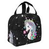 Schattig Eenhoorn Cartoon Patroon Draagbare Lunchbox Vrouwen Waterdicht Thermisch Koeler Voedsel Geïsoleerde Lunchtas School Kinderen Student