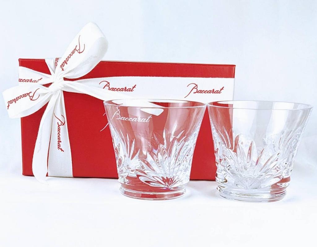 Baccarat Lutetia Tumbler Set of Gift Includes Authentic Paper Product Number 2816609 2, Wrapped, Bag,
