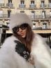 Eco-friendly Women's Long Faux Fox Fur Coat