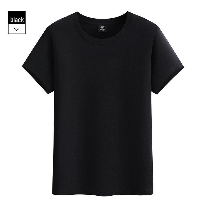 Heavyweight Men's Short-Sleeve Crew Neck T-Shirt - 100% Long-Staple Cotton, Summer Loose Fit, Trendy Design
