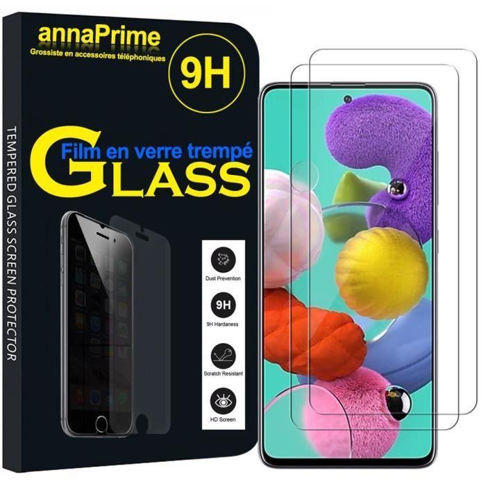 Film de protection - VCOMP - Samsung Galaxy A51 - Verre Trempé - Pack de 2 - Résistant aux rayures