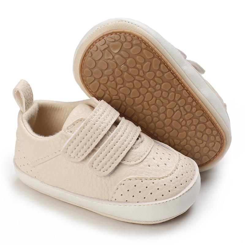 Khaki 0-18M Baby Casual Shoes Infant Toddler Bowknot Non-slip Rubber Soft-Sole Flat PU First Walker Newborn Bow Decor Mary Janes