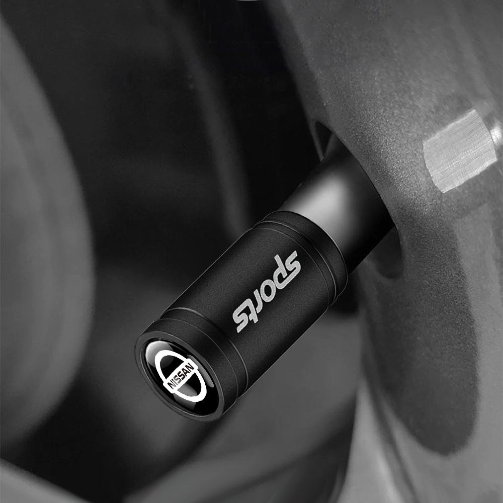 4 ks univerzální emblémů pro auto, krytky ventilků pneumatik, protiprachové krytky pro Nissan Qashqai Juke Leaf Armada Nismo X-Trail Patrol Altima Maxima