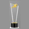Customized High Grade Metal Gold, Silver, Copper Crown, Eagle, Pentagram, Awards, Commemorative Blade Shape, Crystal Trophy, 1Pc