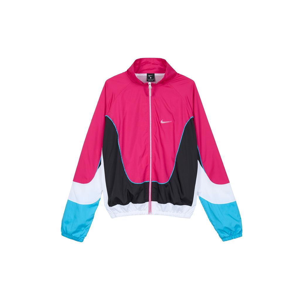 Nike Throwback Woven Basketball Jacket With Stand Collar Men Outerwear Raspberry-Red CV1932-698