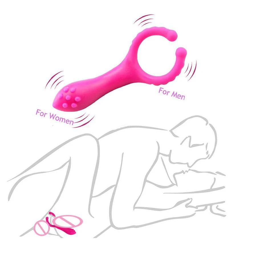 Cock G-spot Clitoris Stimulator Vibration Ring Clitoris Clip Adult Sex Toys Electric Male Penis Vibrator Ring Delay