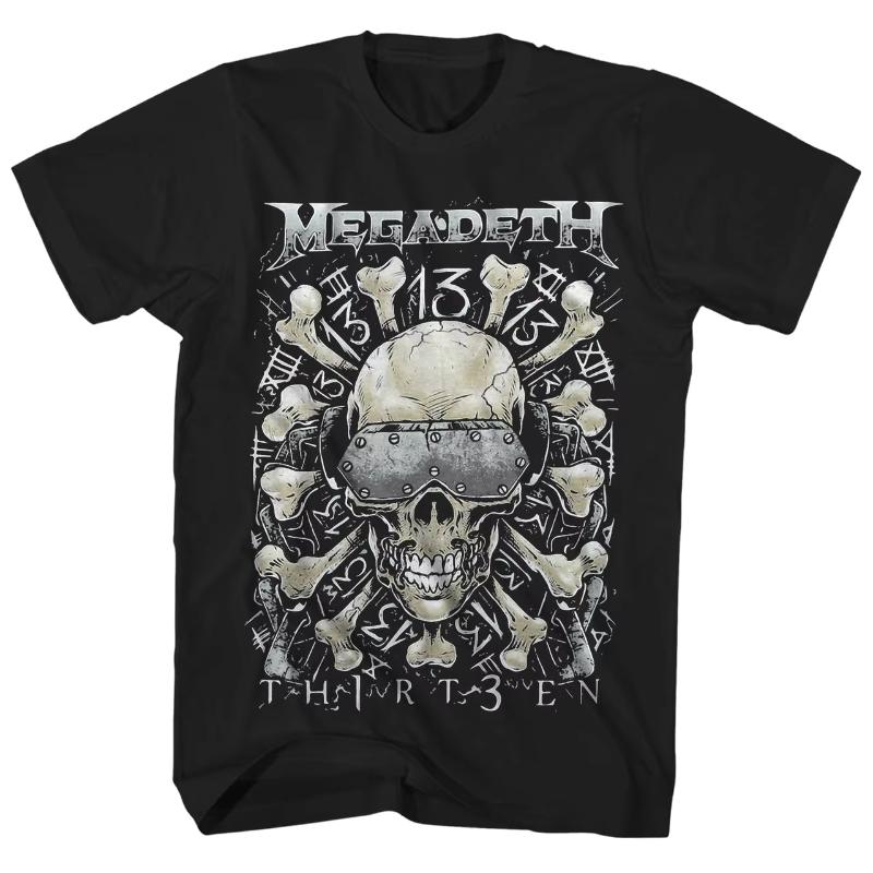 Megadeth Megadeth Band Heavy Metal Rock Punk Mens Large Loose Cotton American Tshirt Comfortable and Breathable