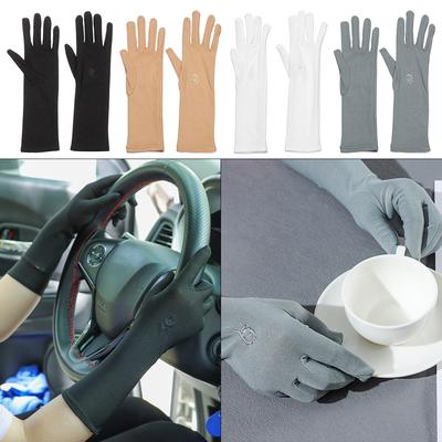 Women Mid-long Thin Etiquette Gloves Anti UV Driving Gloves Sunscreen Gloves