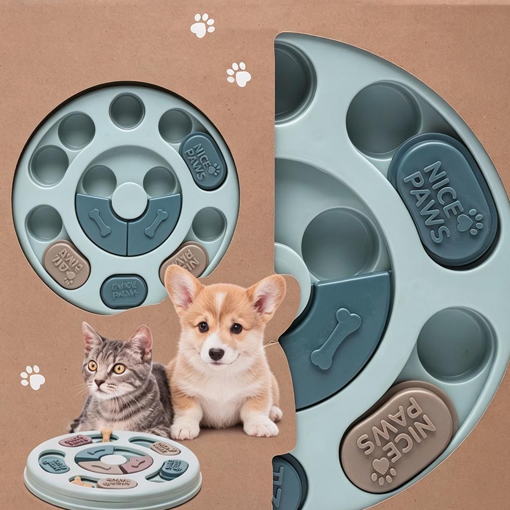 Pet Dog Cat Feeder Educational Toy Food Dispenser Interactive Feeding Slow Equipment Small Bowls Puppy Accessories