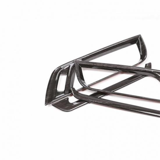 For BMW X1 F48 2016-2022 Black Wood Grain Left And Right Air Outlet Vent Trim