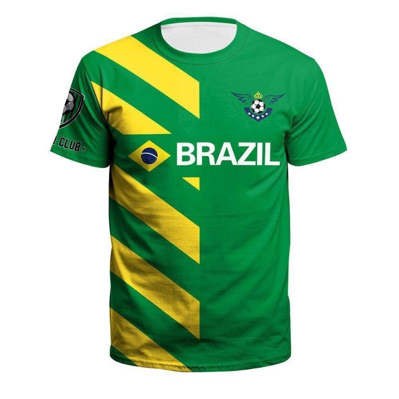 3D Printed Men's T-shirt Football Casual Sportswear World Cup Fan Cheering Short Sleeved O Neck T-shirt