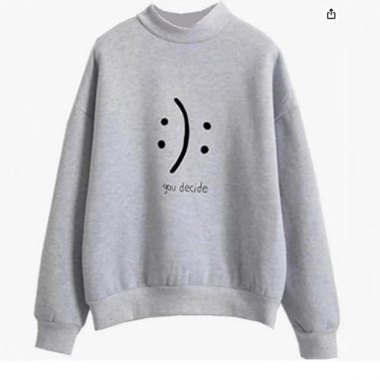 2024 Mikina s kulatým výstřihem a zvířecím potiskem - Ležérní podzimní/zimní pulovr, Bez kapuce, Horký prodejce