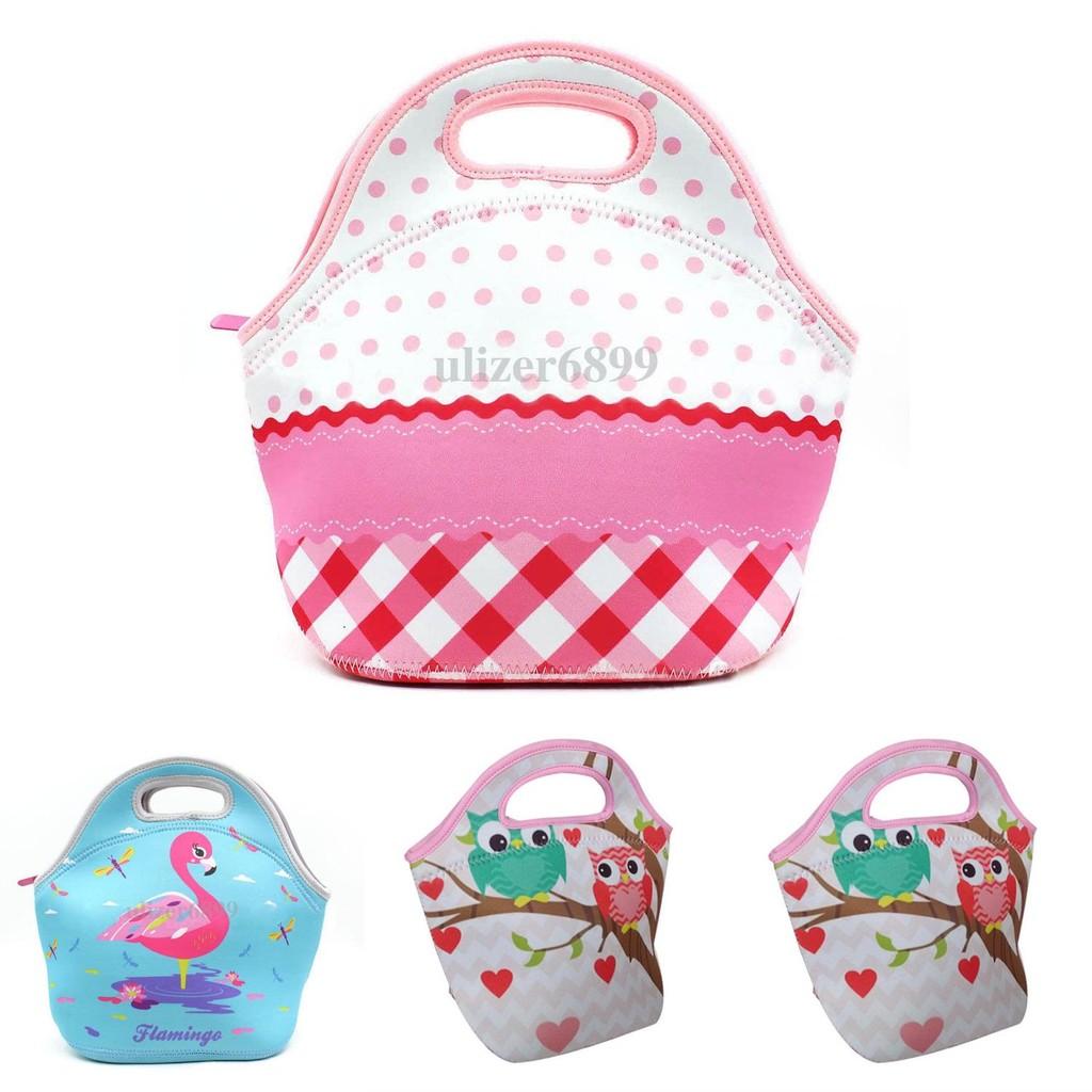 Kids Waterproof Lunch Cooler With Animal Print Design And Rubber Build For Travel And Picnic