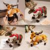 Christmas Reindeer Plush Decor With Pp Cotton Filling For Holiday Festivities