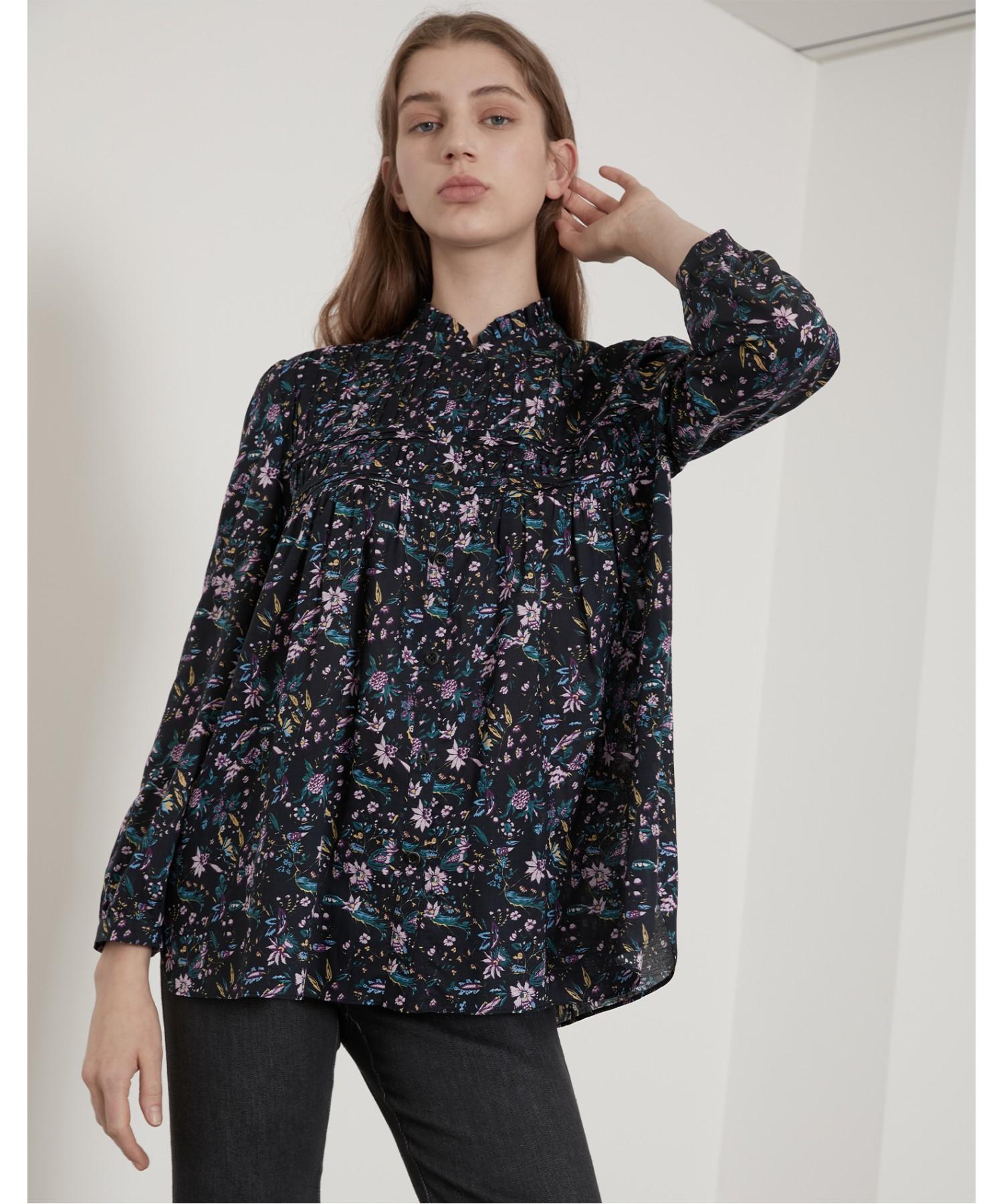 Dailyist Pintuck Detail Asa Blouse_Mdbnlyf7471 Navy(56)/090